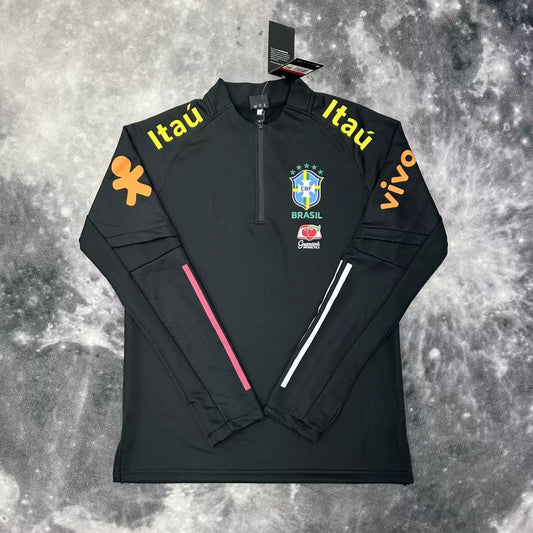 Pull Noir Zippé - Brésil